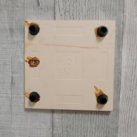 Vintage San Ho Ceramic Winter Scene Tile With Rubber Feet - Picture 2 of 4